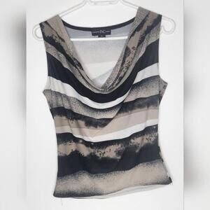 INC printed scoop neck blouse, multi clour, Size M